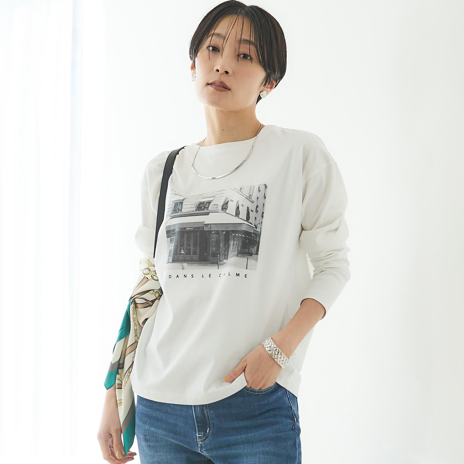UNTITLED「【コットン100/洗える】フォトロングTシャツ」|Tシャツ・カットソー|