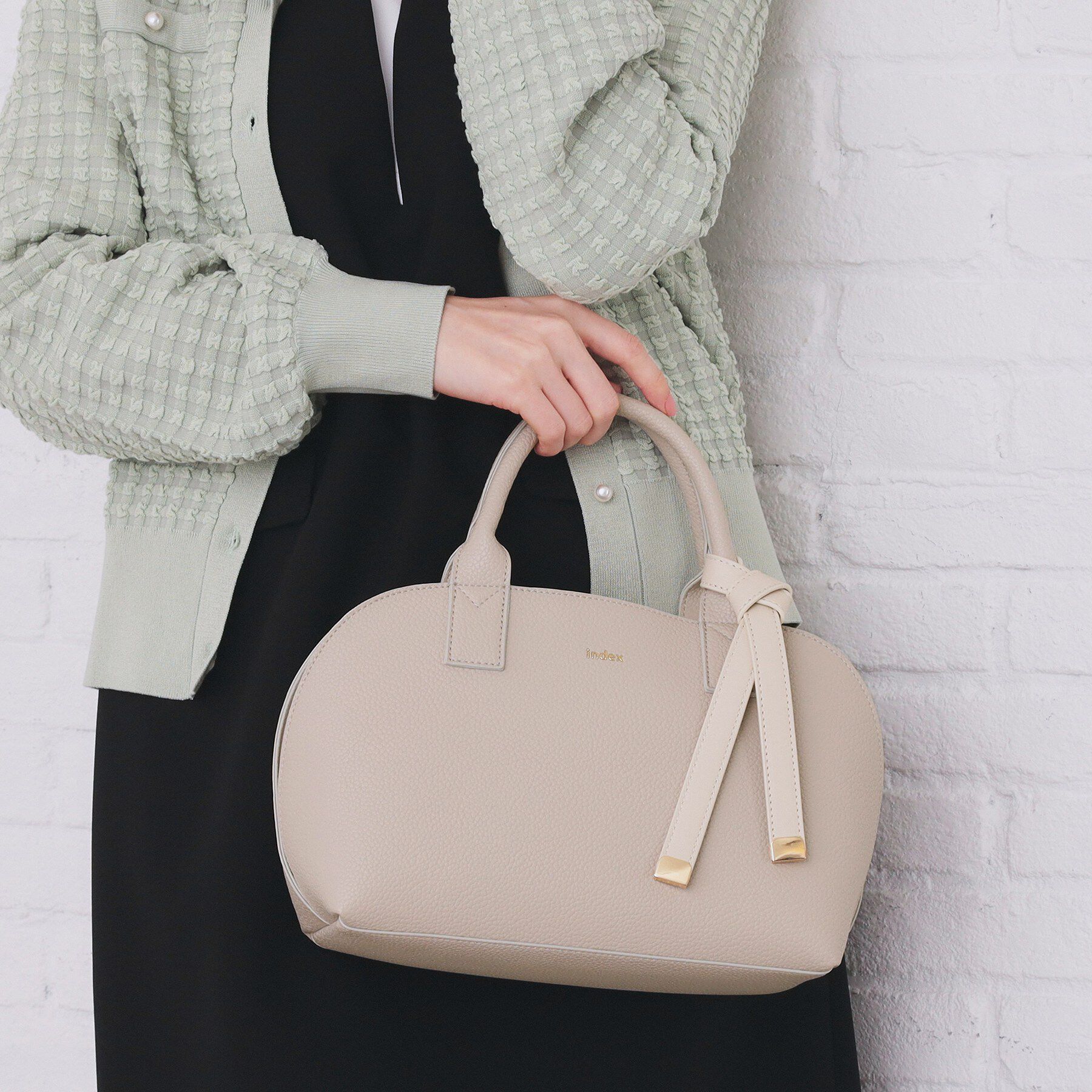 index「軽量合皮バイカラーミドルボストンバッグ【2WAY】」|ボストンバッグ|