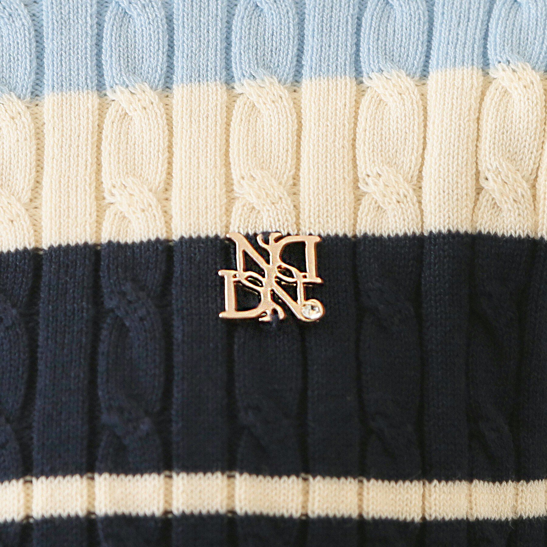 index「ランダムボーダーケーブルニット【洗濯機OK/坑ピル】」|ニット・セーター|