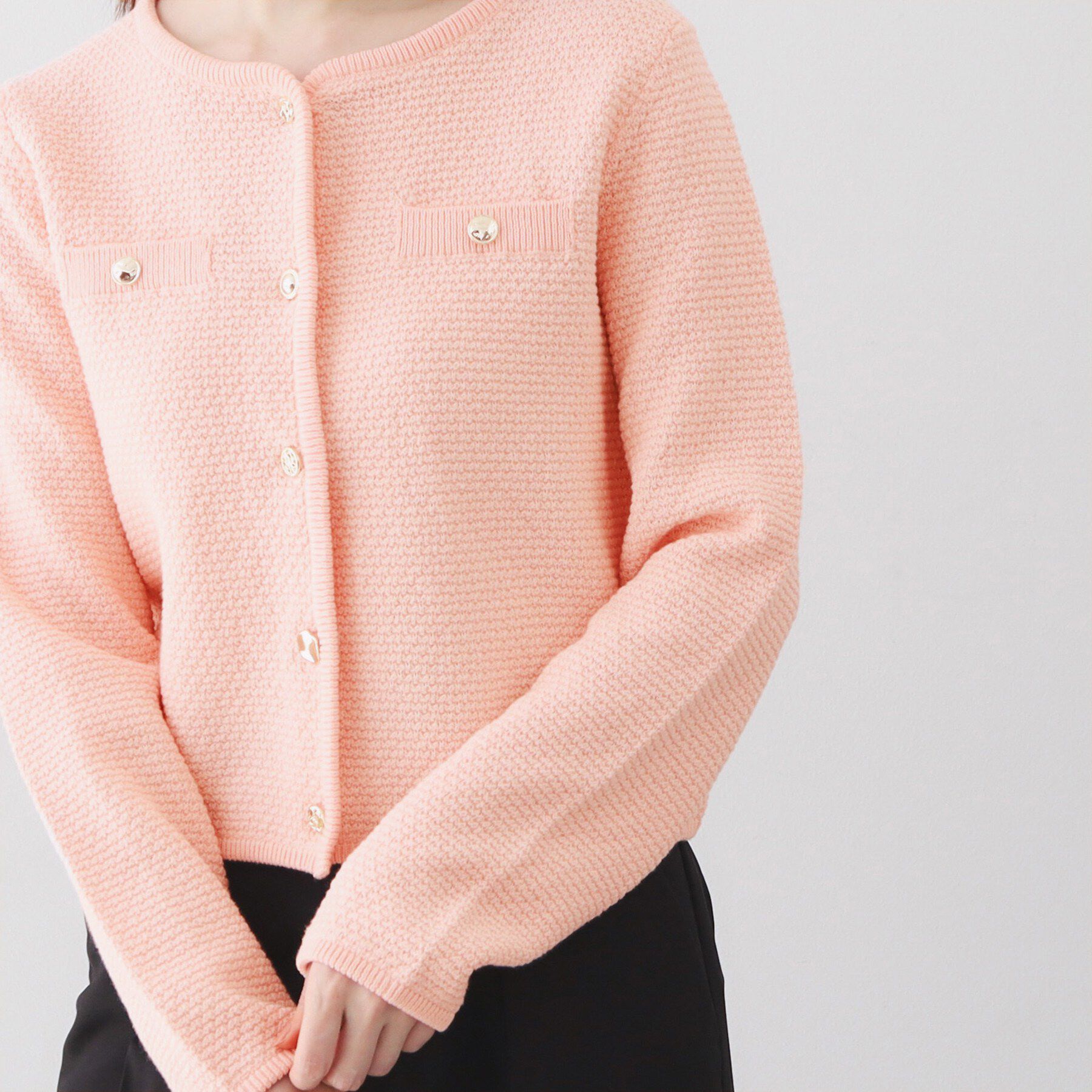 index「ラメリリーボクシーショートカーディガン【洗濯機OK】」|カーディガン|