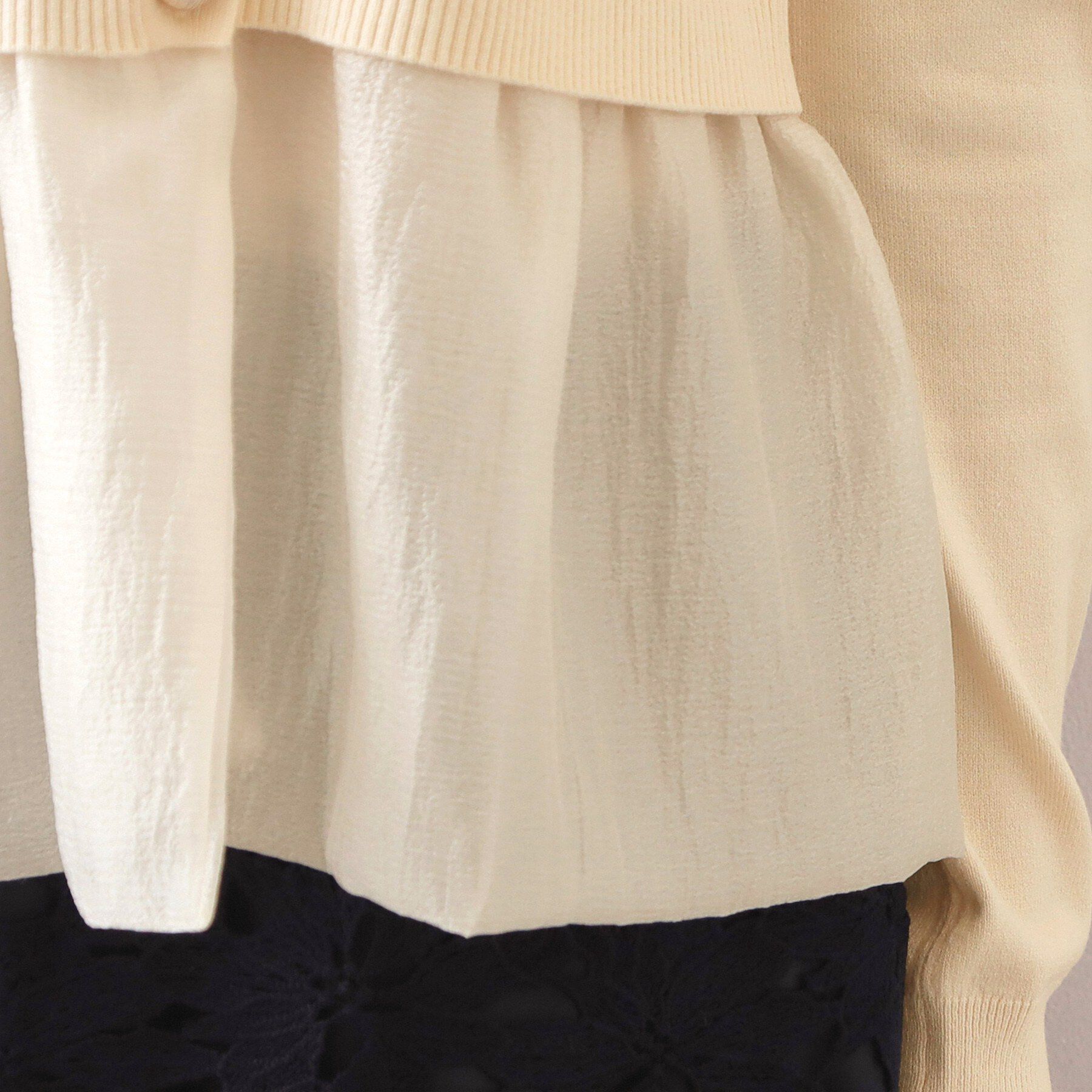 index「ペプラムレイヤード多釦カーディガン【洗濯機OK】」|カーディガン|