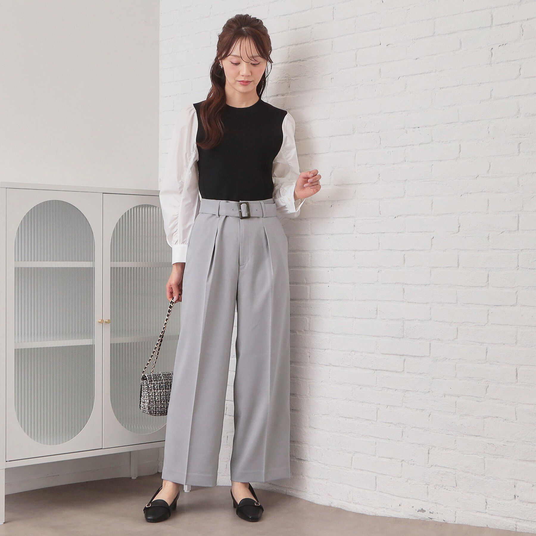 index「ストレッチワイドストレートパンツ/セットアップ対応【洗濯機OK/吸水速乾】」|その他|