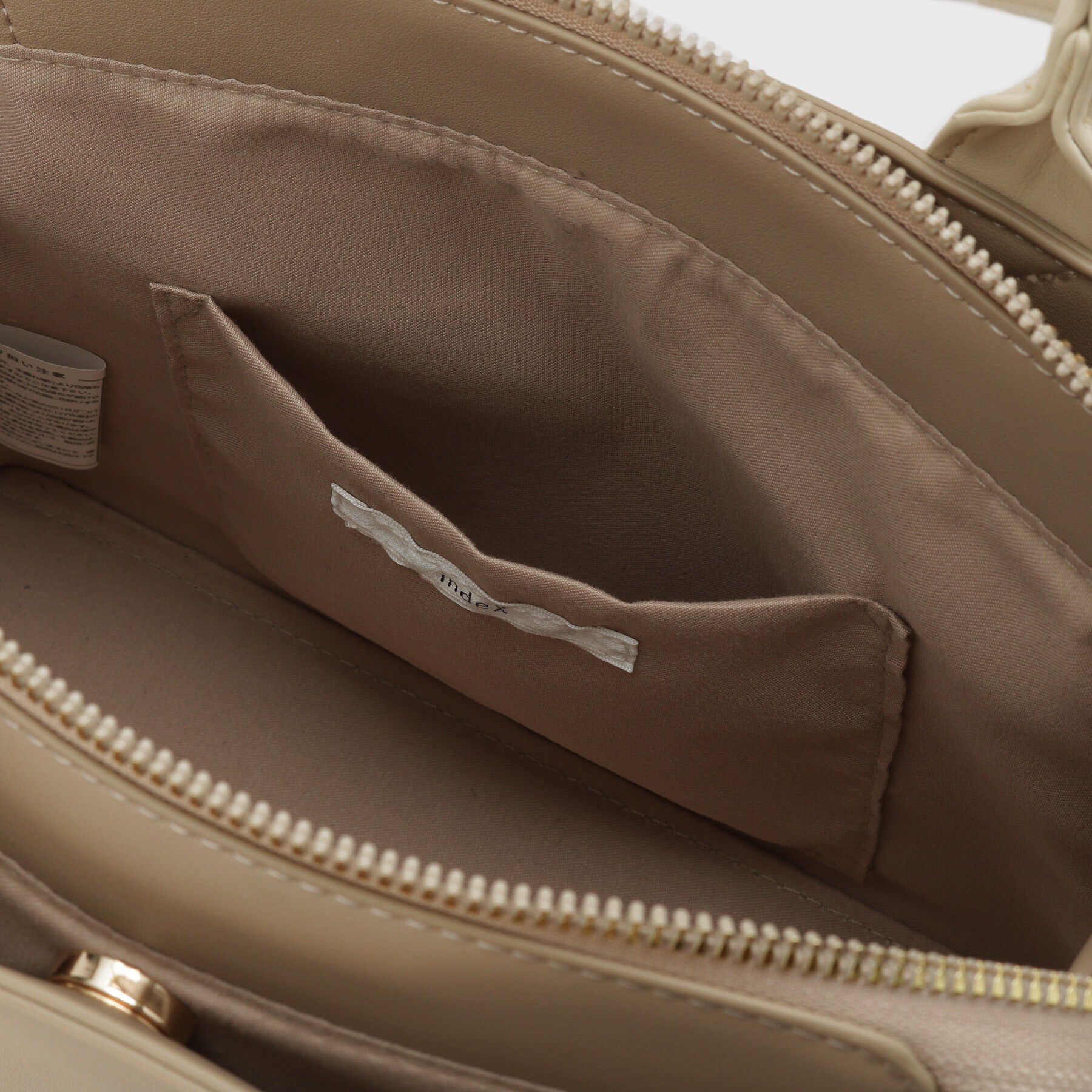 index「2WAYバイカラーリボンハンドル合皮ミドルトートバッグ」|トートバッグ|