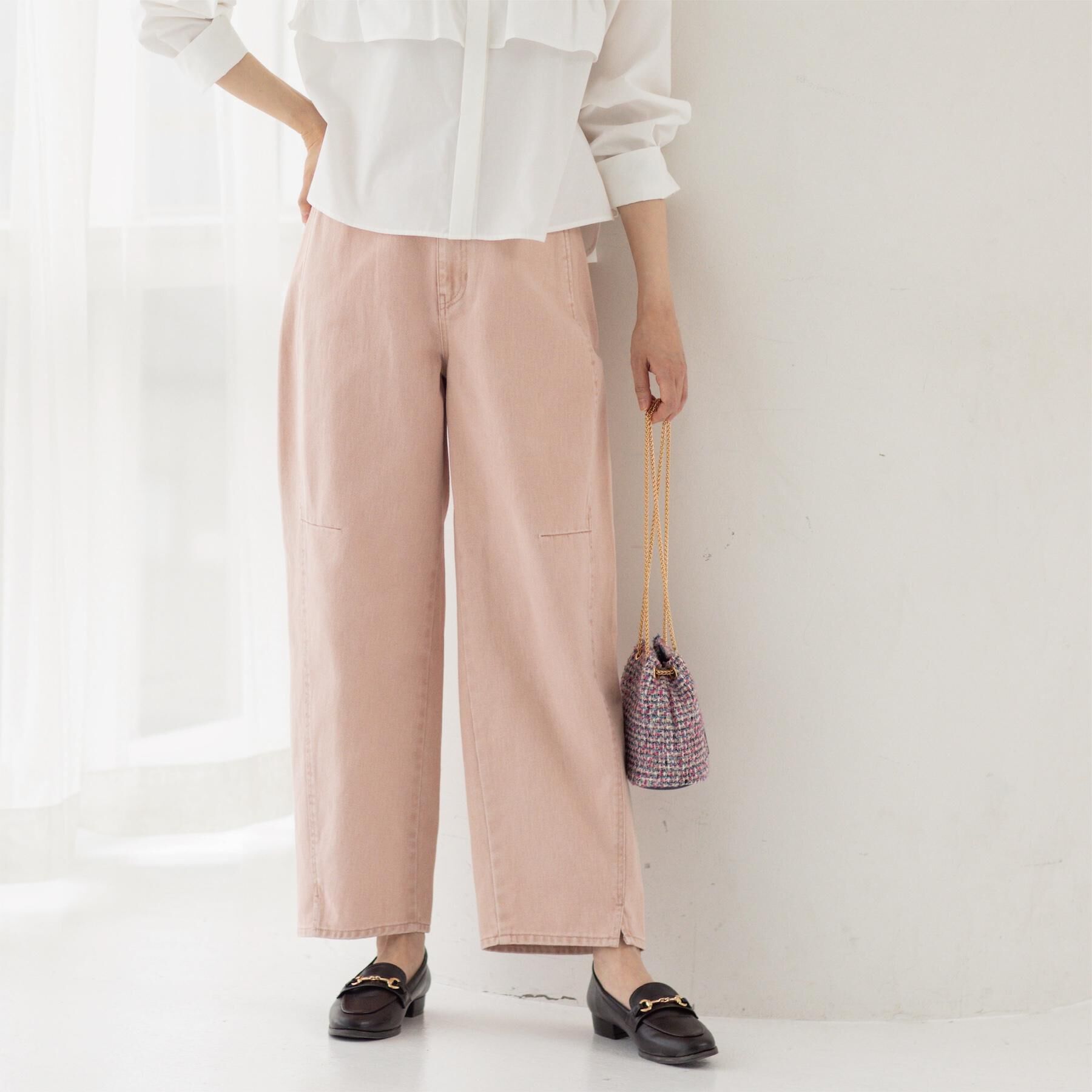 OPAQUE.CLIP「カーブシルエットカラーデニム【洗濯機OK】」|デニム|