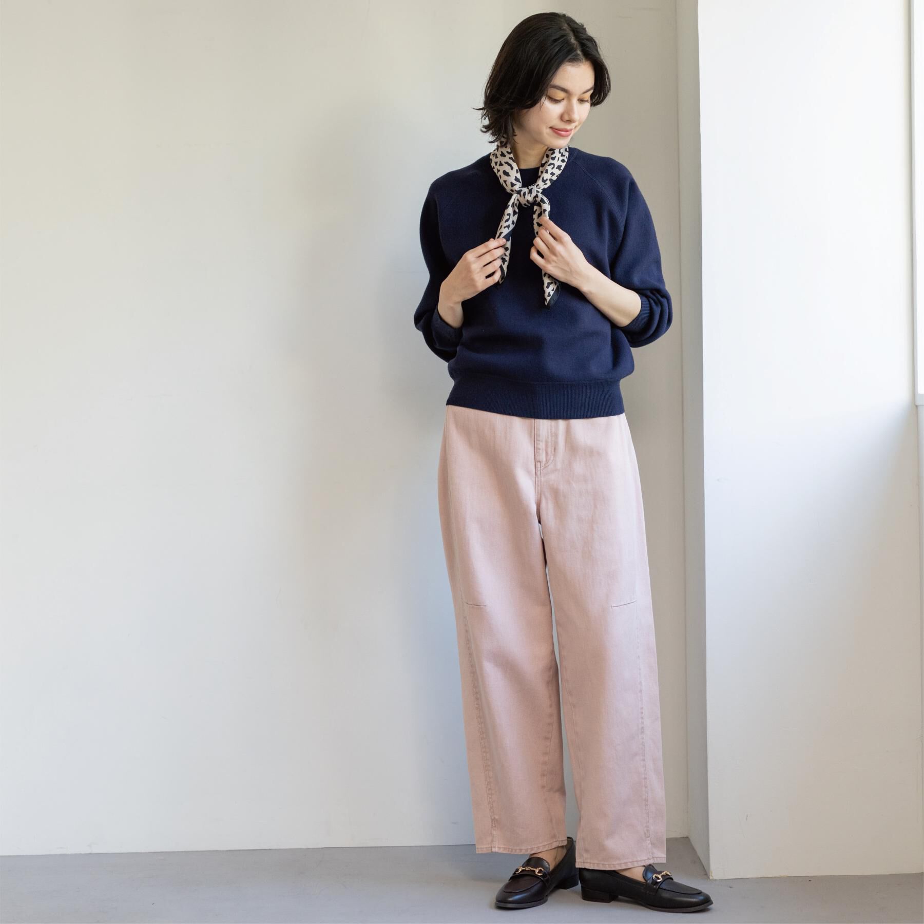 OPAQUE.CLIP「カーブシルエットカラーデニム【洗濯機OK】」|デニム|