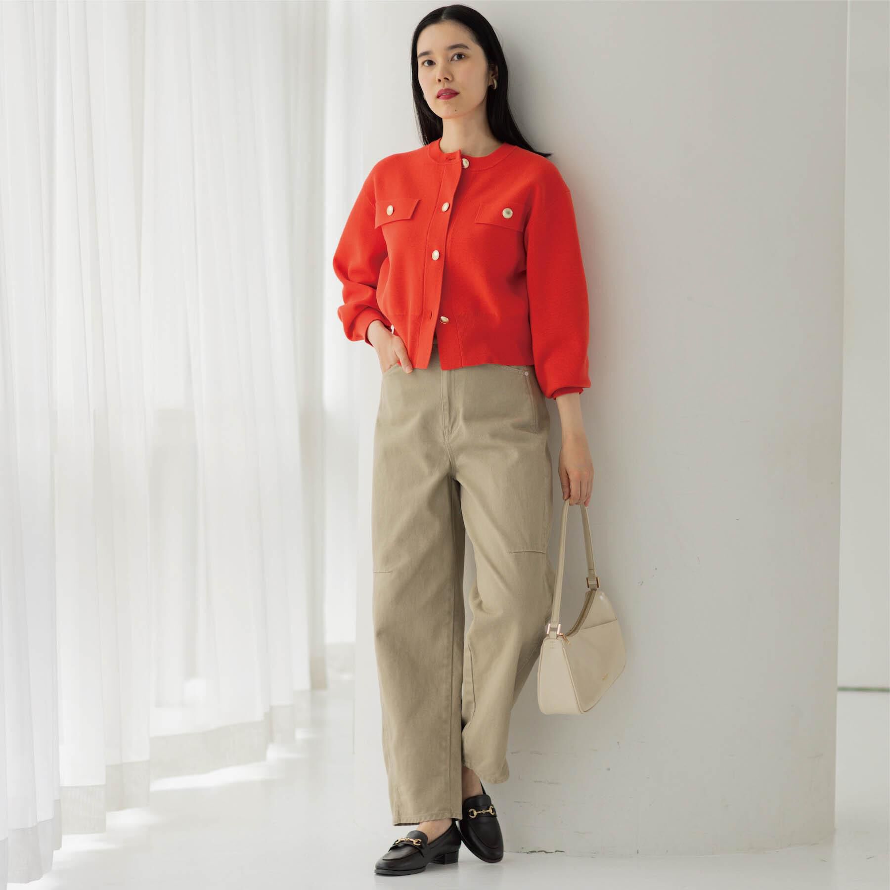 OPAQUE.CLIP「カーブシルエットカラーデニム【洗濯機OK】」|デニム|