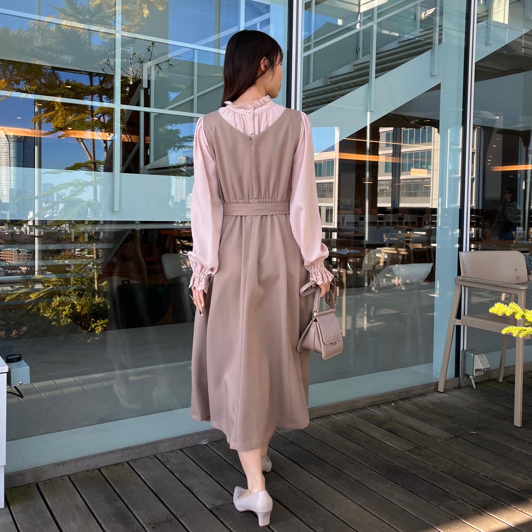 Couture broach「【洗える・ハレの日・通勤】ハートネック フレアージャンスカ」|ワンピース|