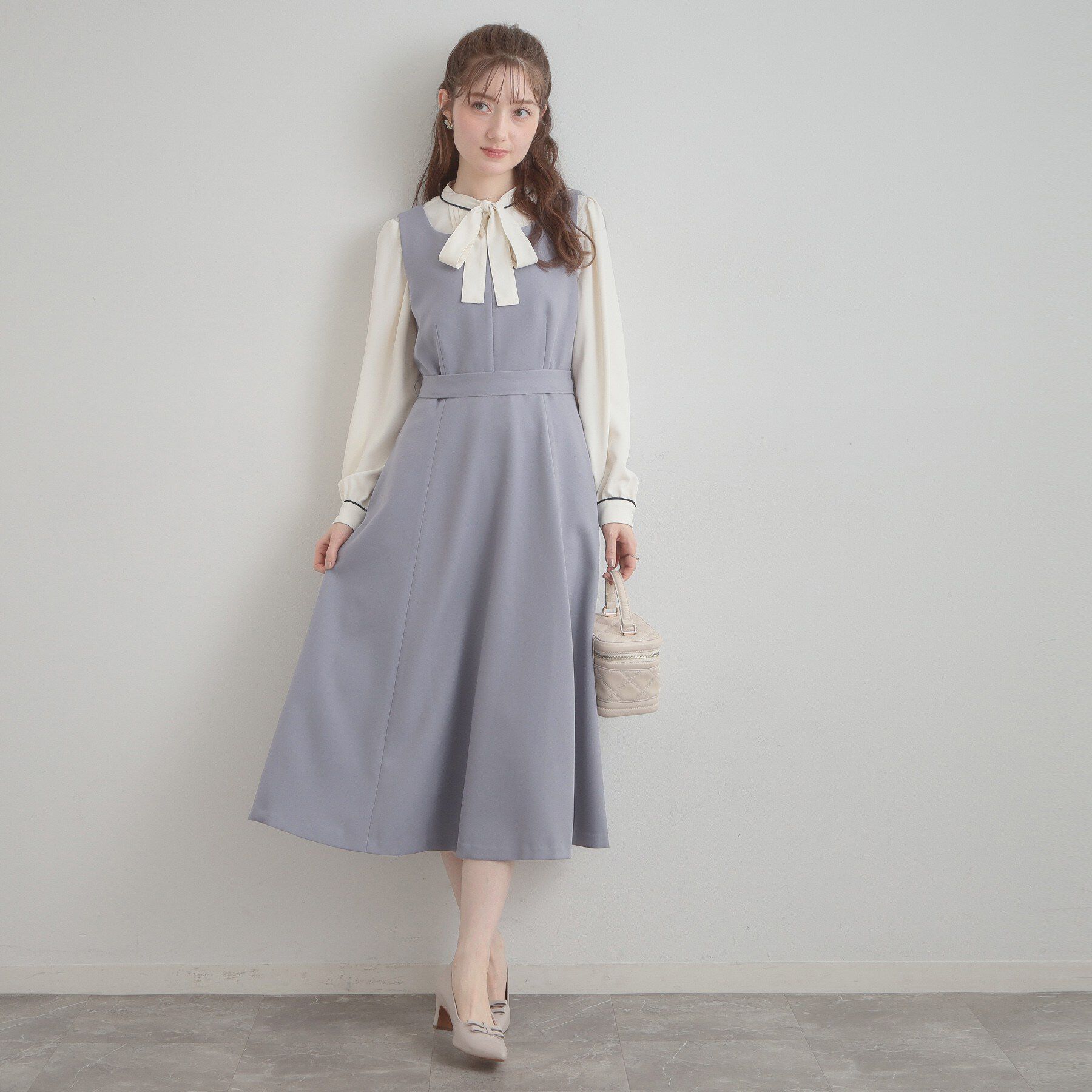 Couture broach「【洗える・ハレの日・通勤】ハートネック フレアージャンスカ」|ワンピース|