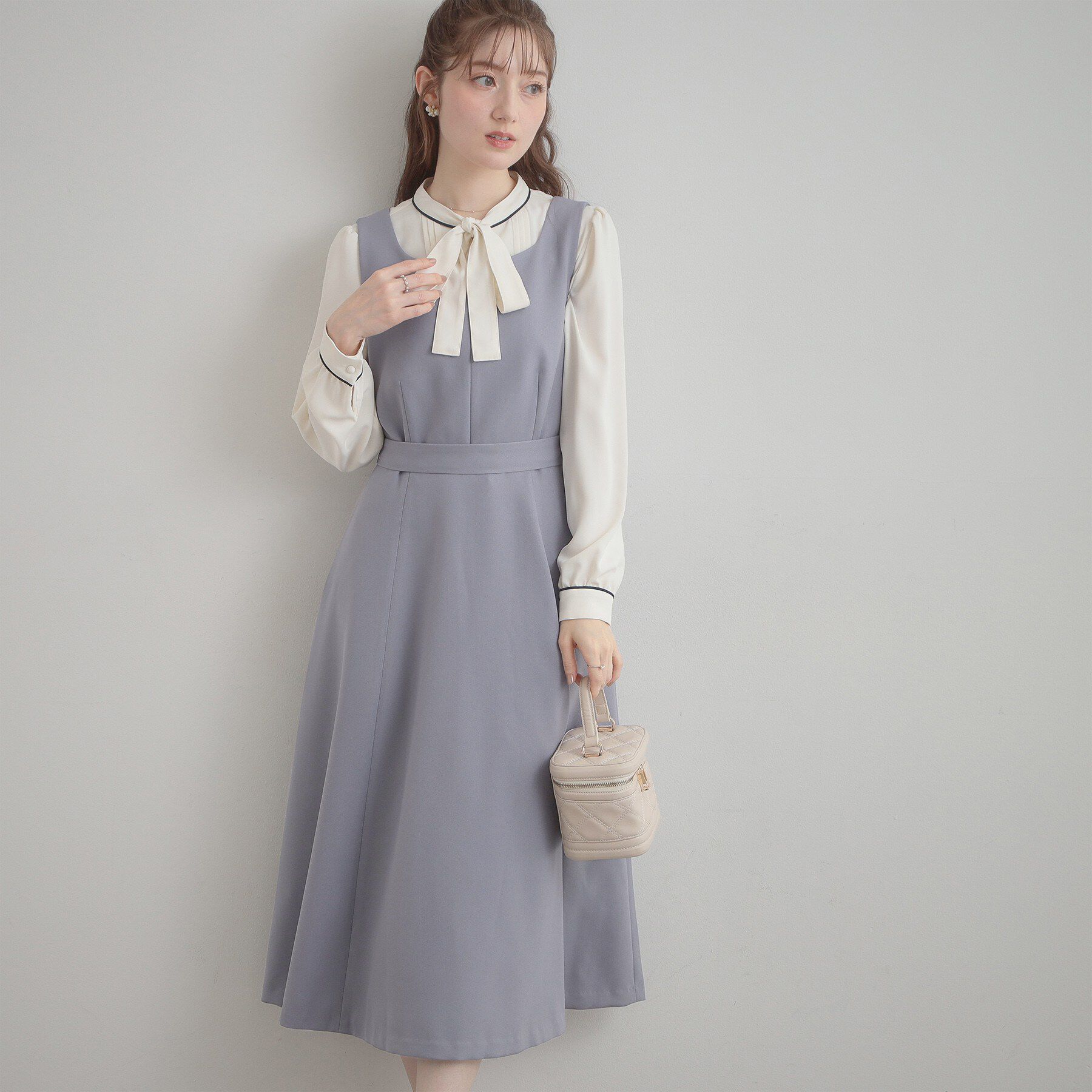 Couture broach「【洗える・ハレの日・通勤】ハートネック フレアージャンスカ」|ワンピース|