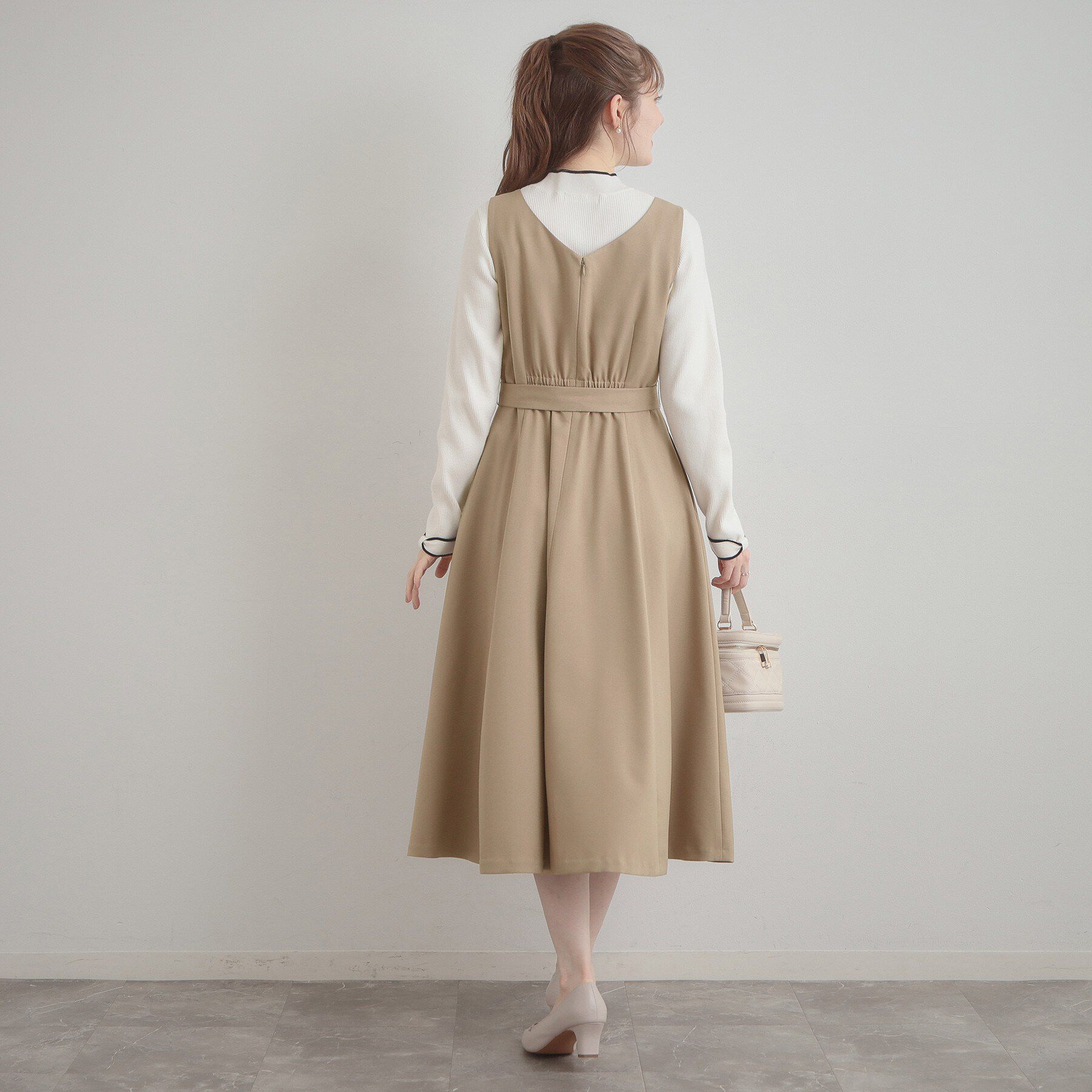 Couture broach「【洗える・ハレの日・通勤】ハートネック フレアージャンスカ」|ワンピース|