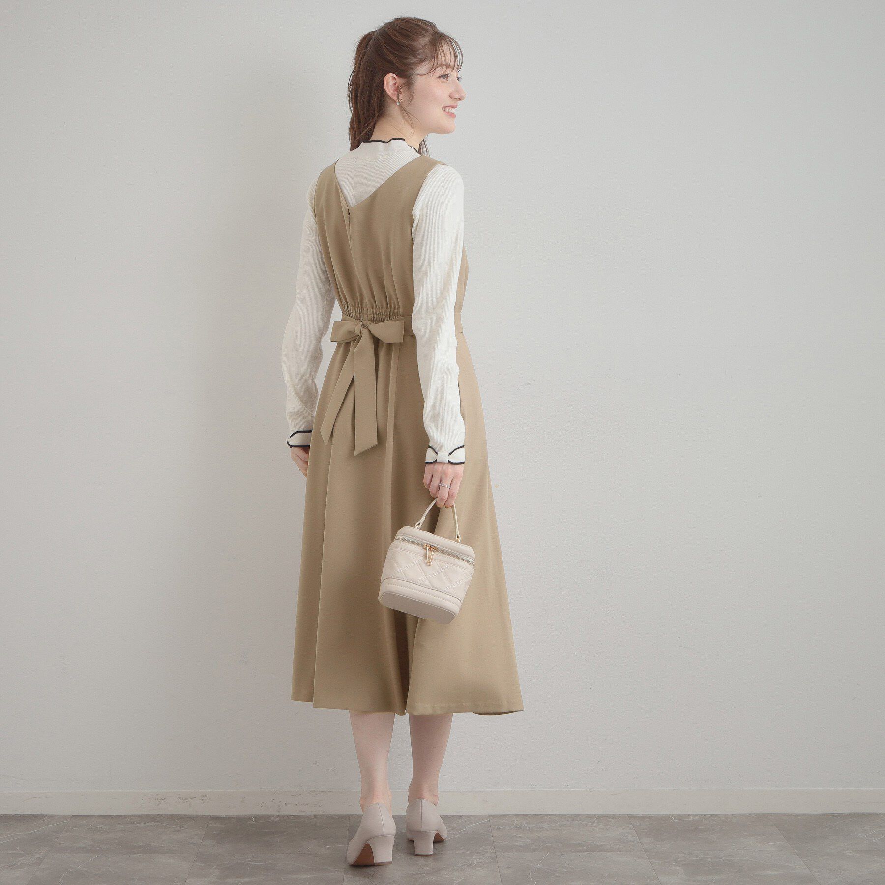 Couture broach「【洗える・ハレの日・通勤】ハートネック フレアージャンスカ」|ワンピース|