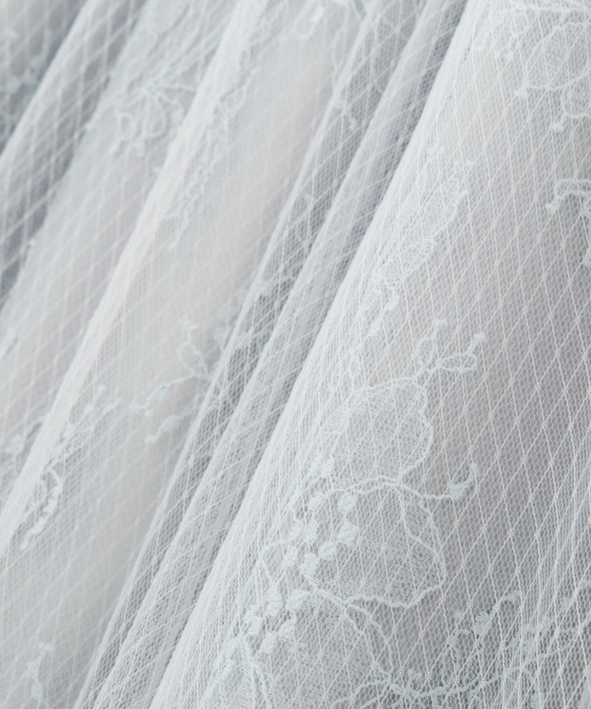  「チュール&times;レースレイヤードドレス」|ワンピース|