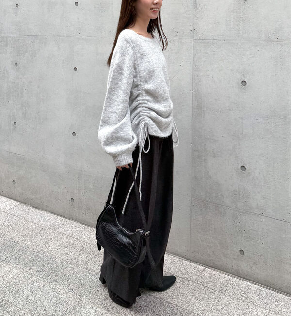 archives「ベルト付ウールタックワイドスラックス」|チノ|