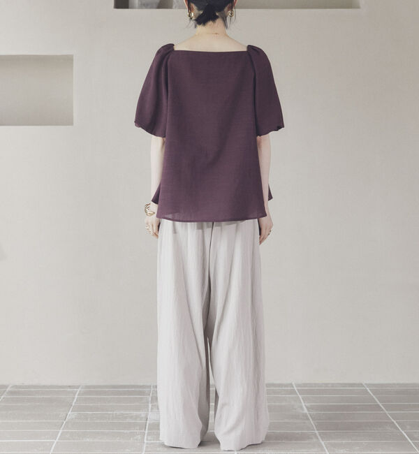 Doux archives「ワイドウエストギャザーパンツ」|チノ|