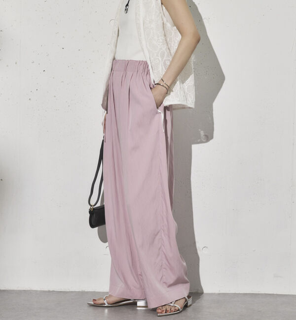 Doux archives「ワイドウエストギャザーパンツ」|チノ|