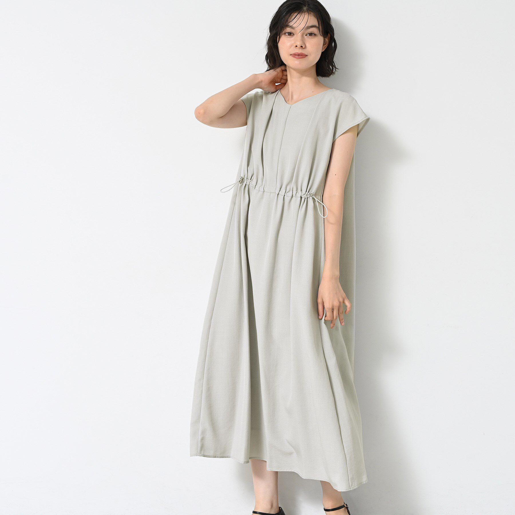 Dessin「【洗える】ウエストドロストリングワンピース」|ワンピース|