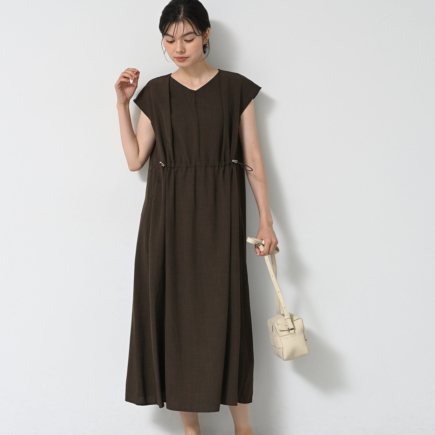 Dessin「【洗える】ウエストドロストリングワンピース」|ワンピース|