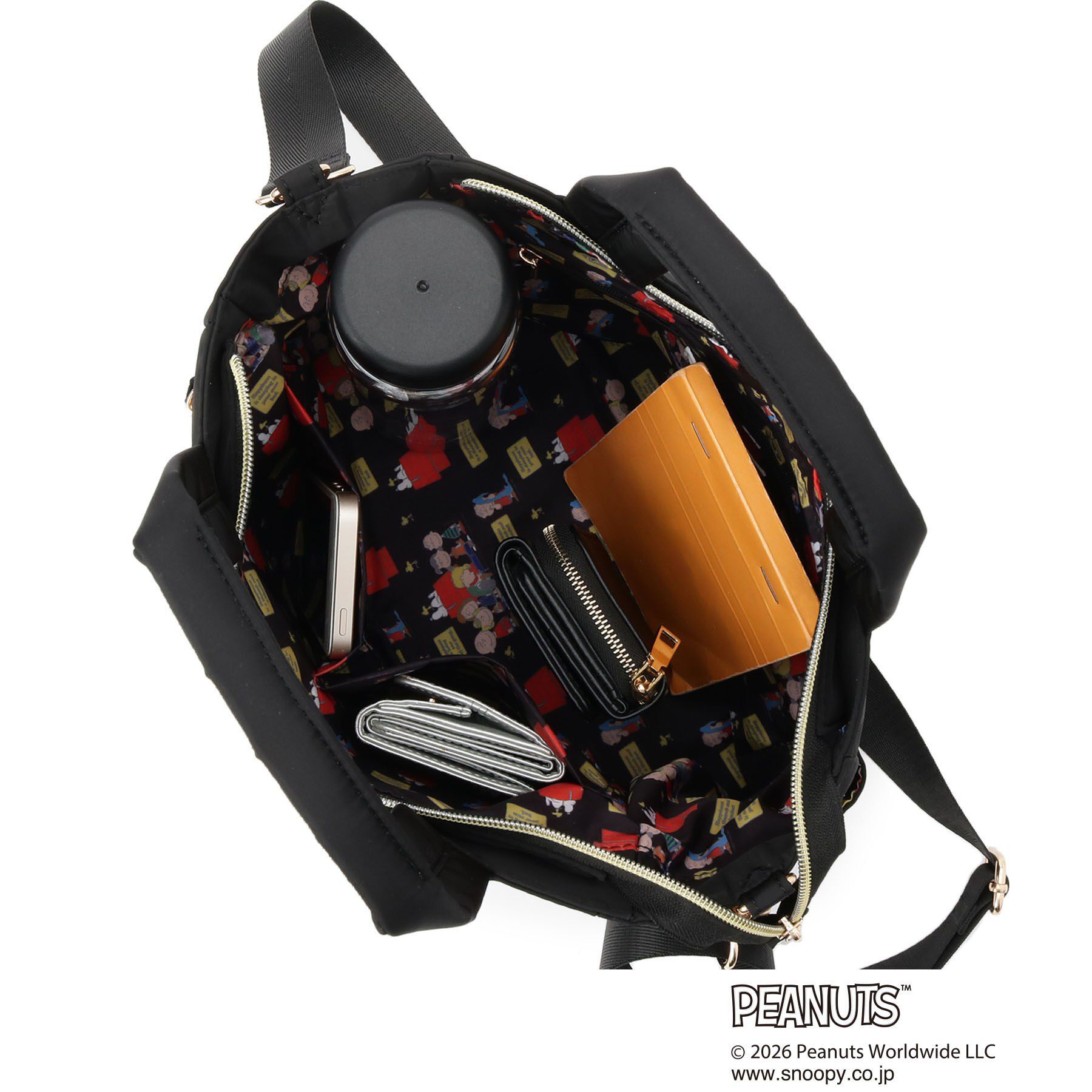 ITS&rsquo;DEMO「＜PEANUTS＞裏地総柄2WAYトート」|トートバッグ|