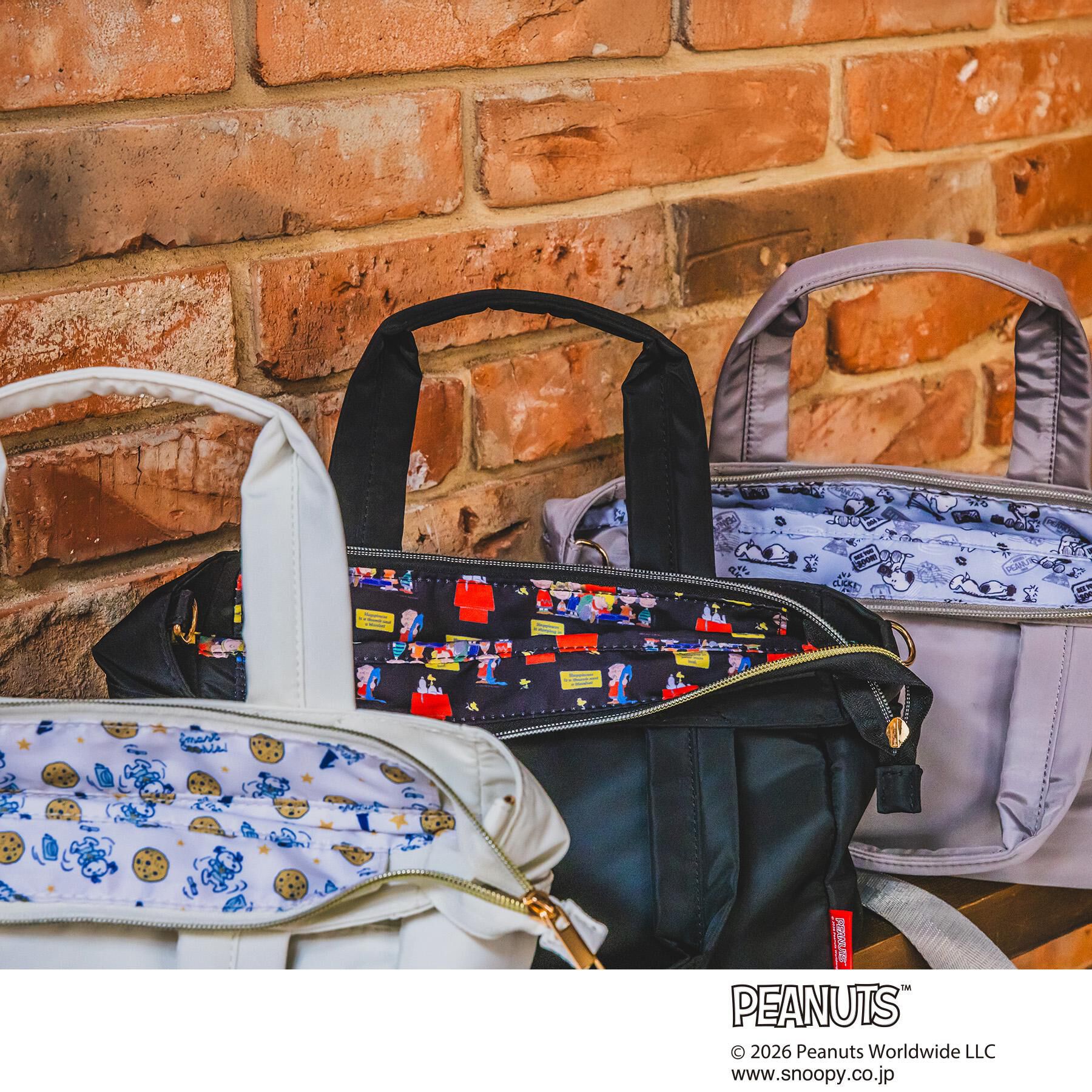 ITS&rsquo;DEMO「＜PEANUTS＞裏地総柄2WAYトート」|トートバッグ|