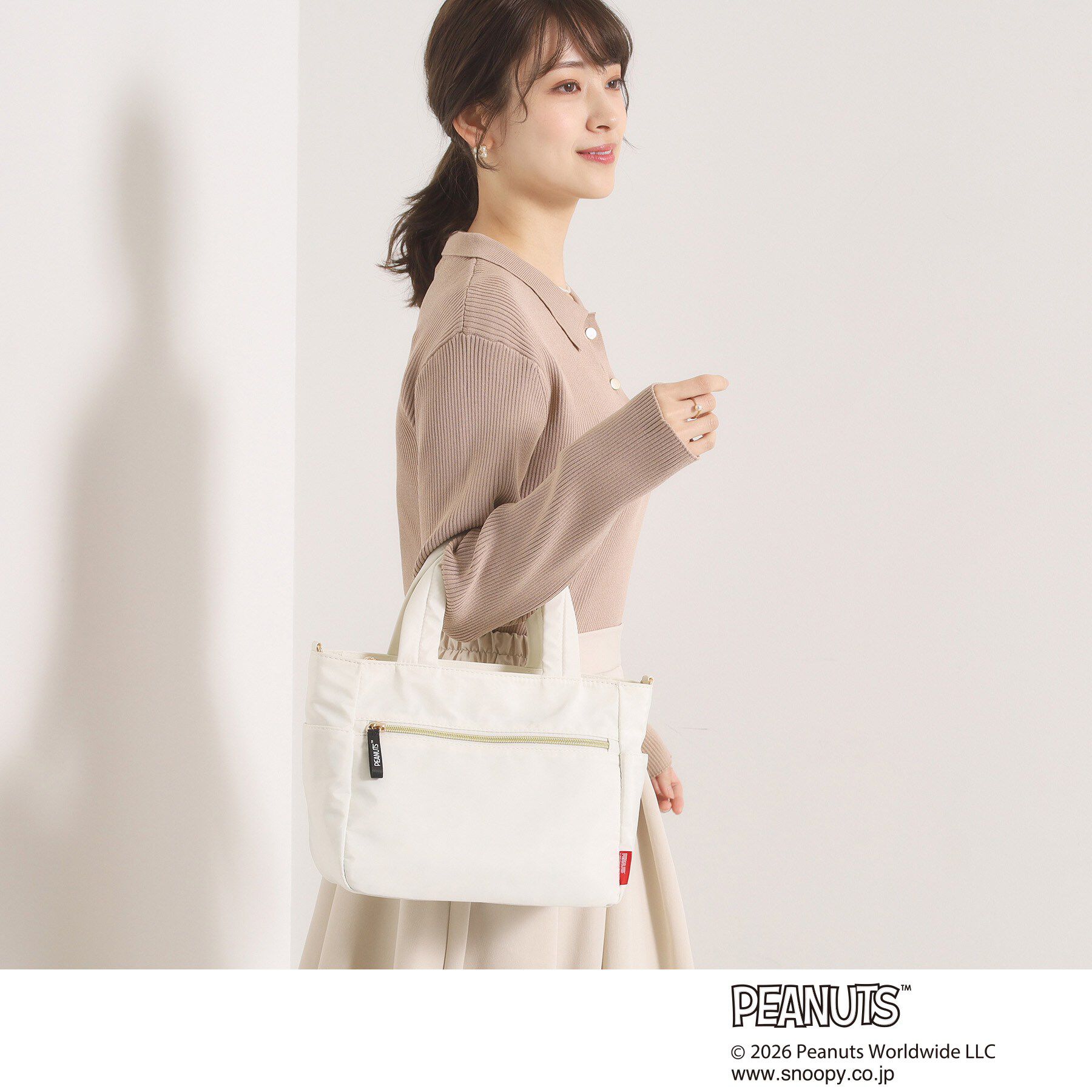 ITS&rsquo;DEMO「＜PEANUTS＞裏地総柄2WAYトート」|トートバッグ|