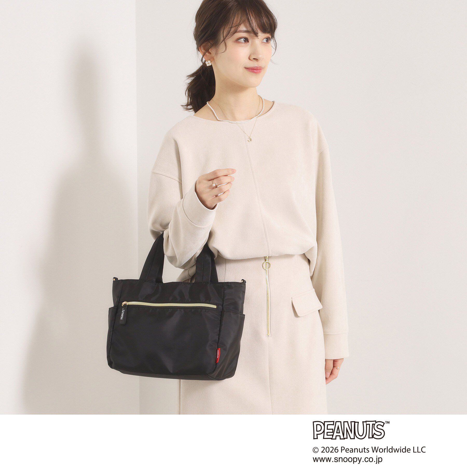 ITS&rsquo;DEMO「＜PEANUTS＞裏地総柄2WAYトート」|トートバッグ|