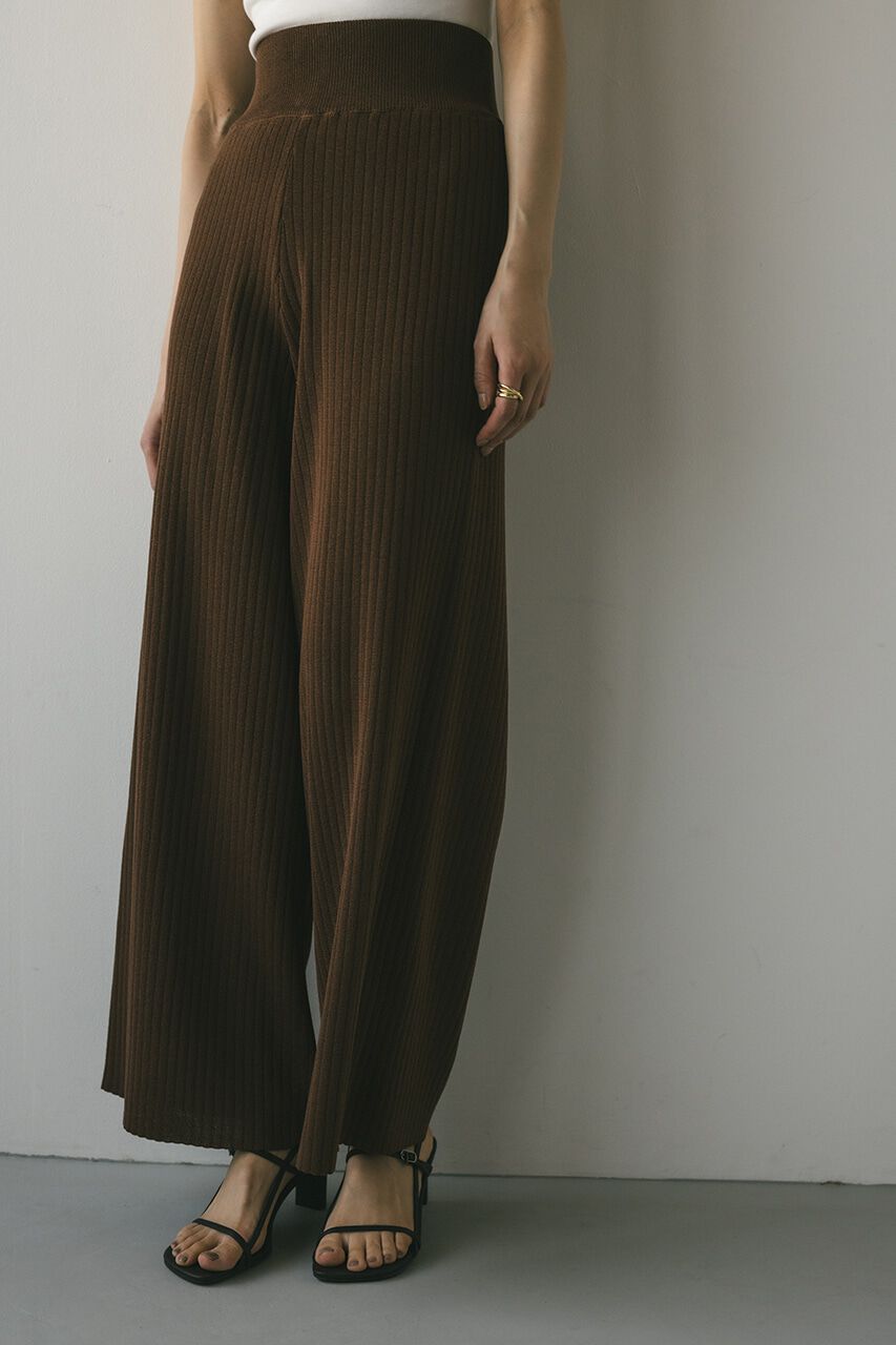 STYLEMIXER「ドライニットワイドリブパンツ」|その他|BRN