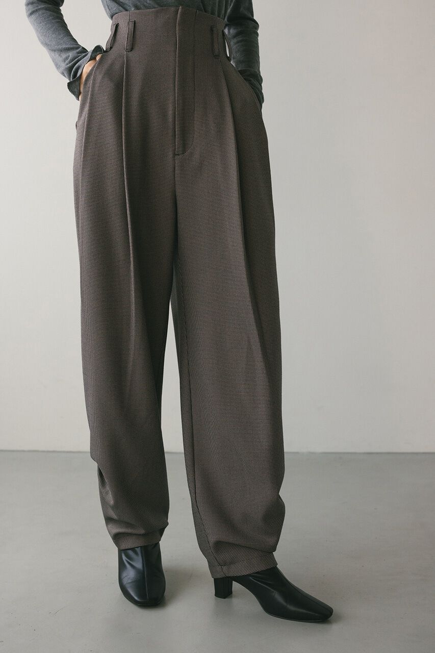 STYLEMIXER「ハイウエストタックフォルムパンツ」|その他|柄BRN5