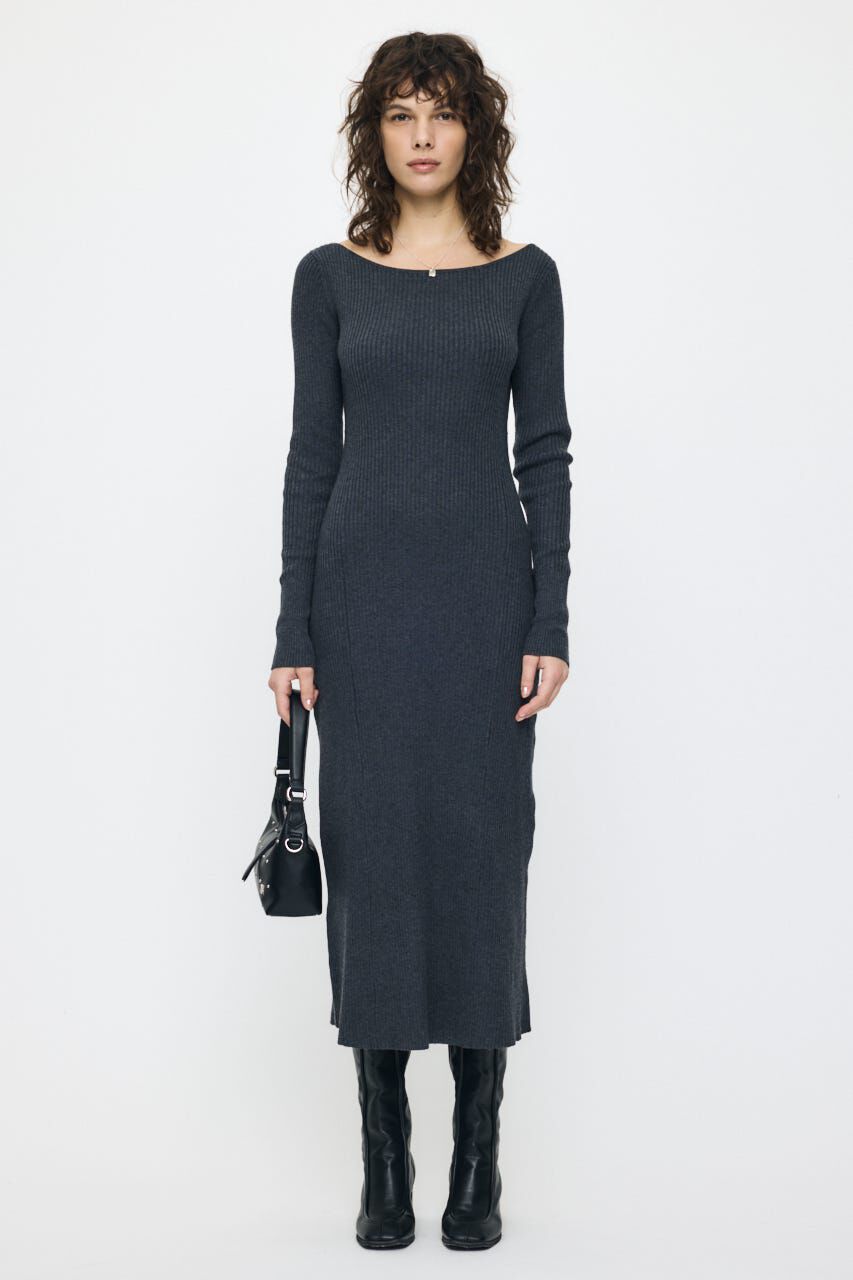 MOUSSY「BACK OPEN LONG ドレス」|ワンピース|