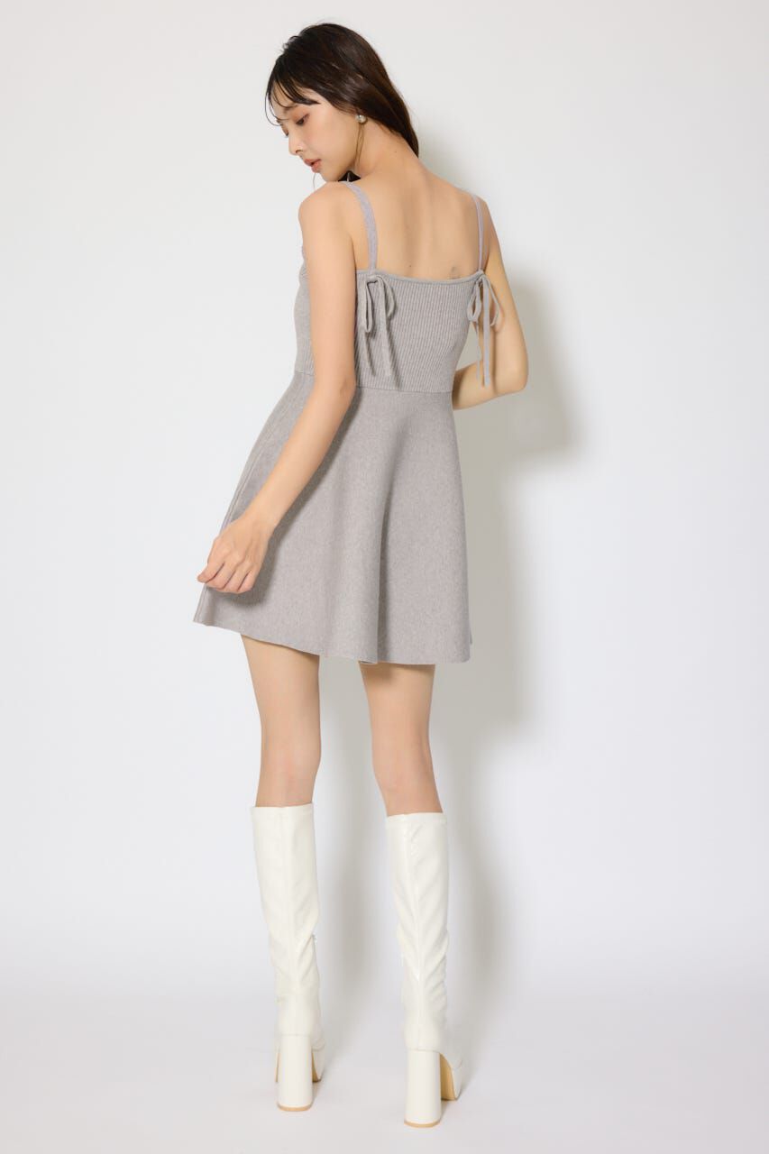 rienda「フリルカラーニットカーディガンセットワンピース」|ワンピース|