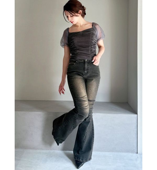 RESEXXY「ニーズタックデニムパンツ」|デニム|