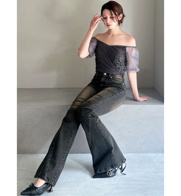 RESEXXY「ニーズタックデニムパンツ」|デニム|