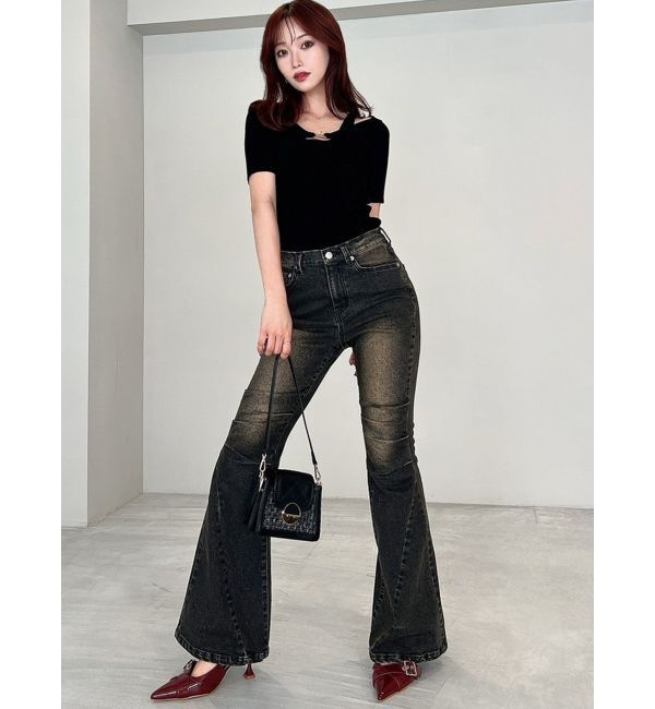 RESEXXY「ニーズタックデニムパンツ」|デニム|