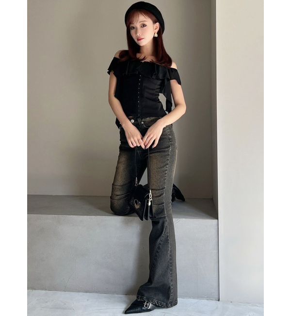 RESEXXY「ニーズタックデニムパンツ」|デニム|