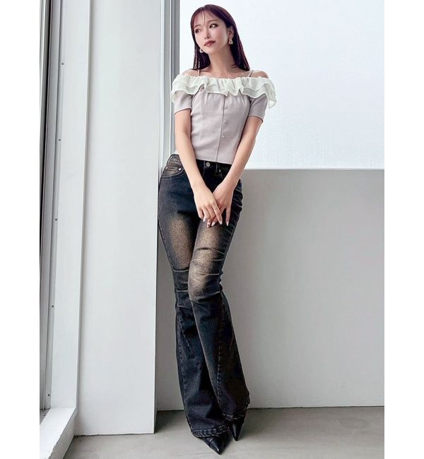 RESEXXY「ニーズタックデニムパンツ」|デニム|