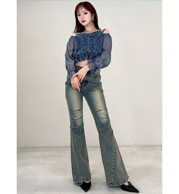 RESEXXY「ニーズタックデニムパンツ」|デニム|