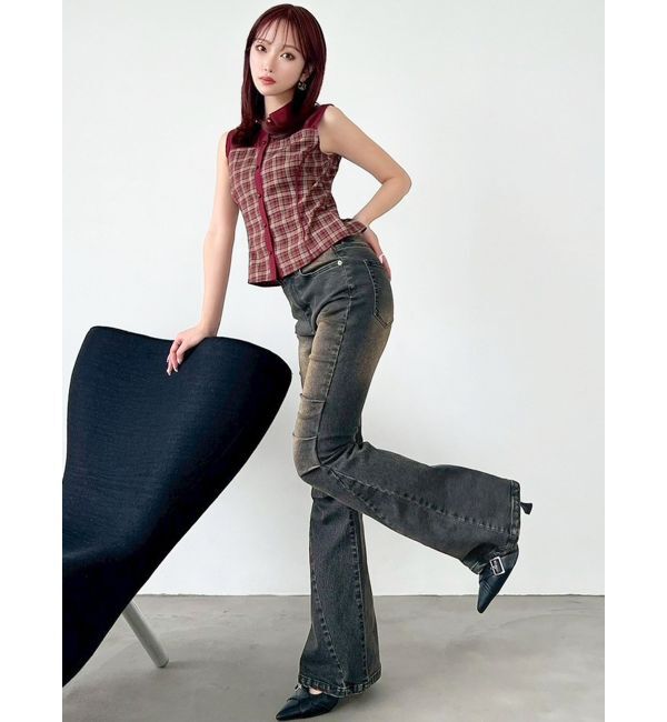 RESEXXY「ニーズタックデニムパンツ」|デニム|