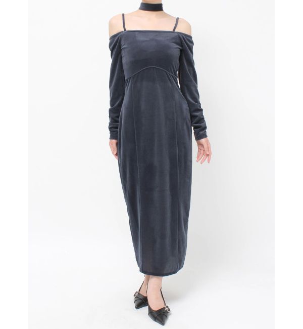 RESEXXY「チョーカーベロアナローワンピース」|ワンピース|