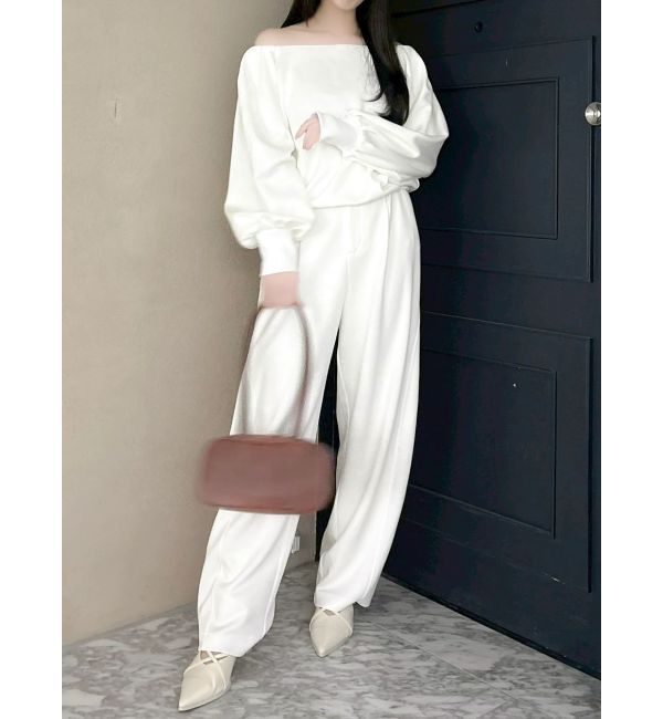 dazzlin「【吉田朱里】バレルレッグスウェットパンツ ※BLACK WEB限定カラー」|その他|