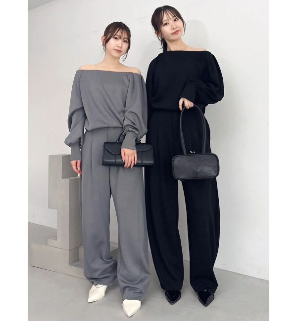 dazzlin「【吉田朱里】バレルレッグスウェットパンツ ※BLACK WEB限定カラー」|その他|