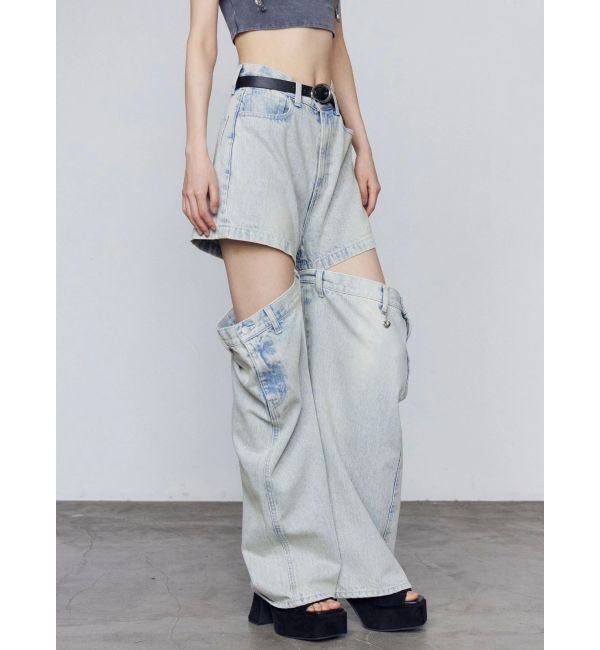 EMODA「サイドオープンルーズジーンズ」|デニム|