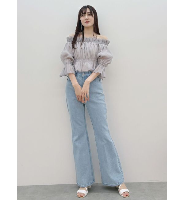 MERCURYDUO「ブーツカットデニムパンツ」|デニム|