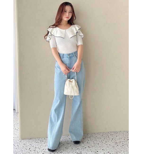 MERCURYDUO「ブーツカットデニムパンツ」|デニム|