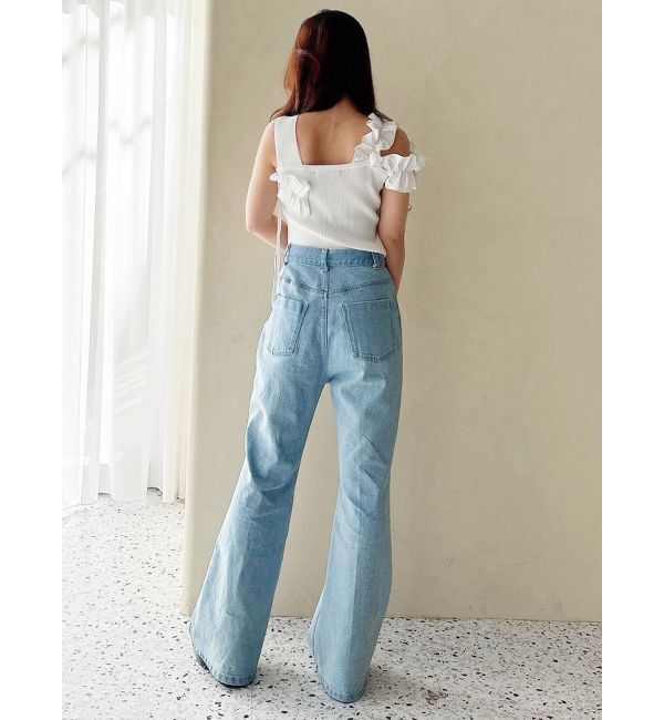 MERCURYDUO「ブーツカットデニムパンツ」|デニム|