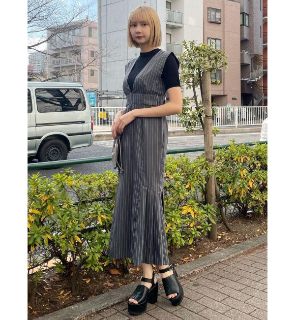 MURUA「サイドタックジャンパースカート」|ジャンパースカート|