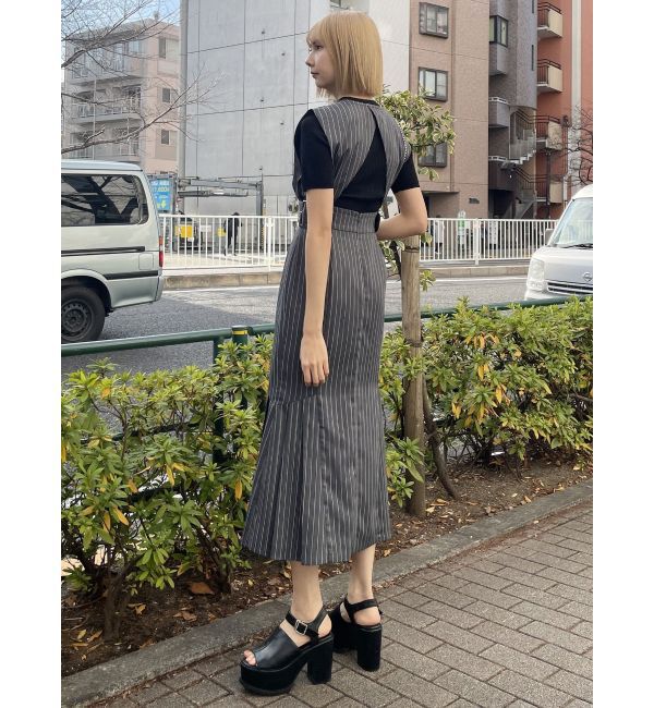 MURUA「サイドタックジャンパースカート」|ジャンパースカート|