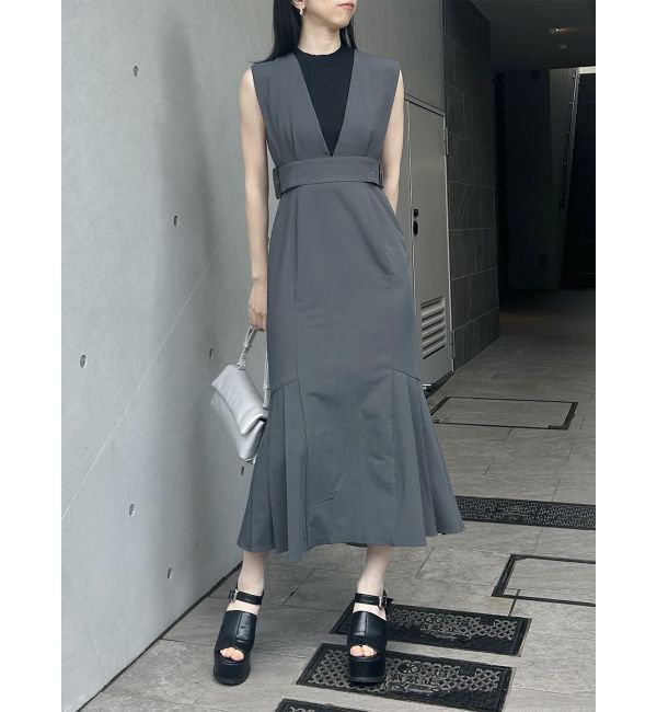 MURUA「サイドタックジャンパースカート」|ジャンパースカート|