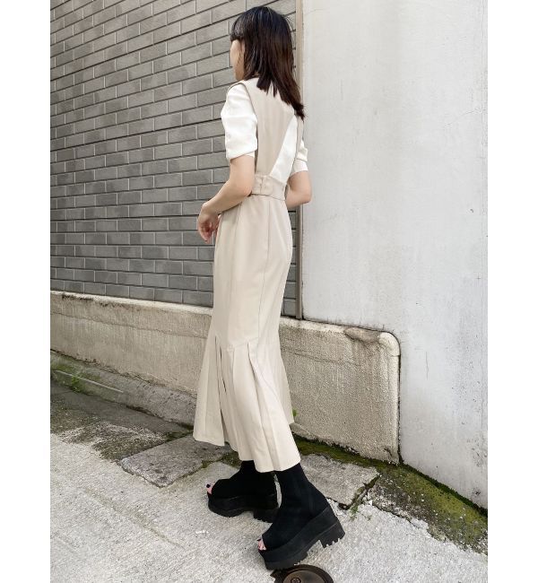 MURUA「サイドタックジャンパースカート」|ジャンパースカート|