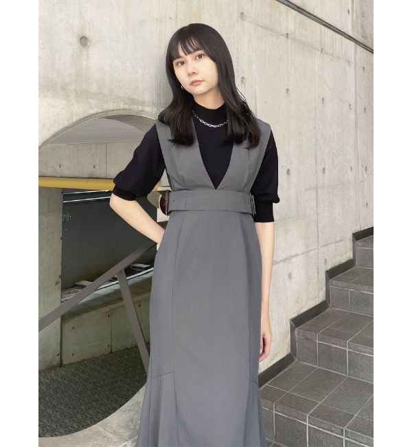 MURUA「サイドタックジャンパースカート」|ジャンパースカート|