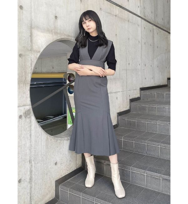 MURUA「サイドタックジャンパースカート」|ジャンパースカート|