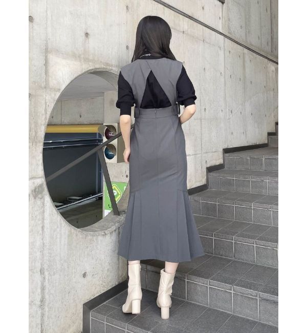 MURUA「サイドタックジャンパースカート」|ジャンパースカート|